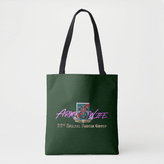 20th Special Forces Group Army Wife Tote Bag (Front)