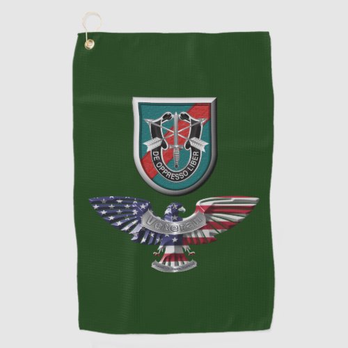 20th Special Forces Group Veteran Eagle Golf Towel