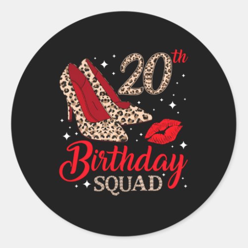 20Th Squad High Heels Leopard 20 Fabulous Classic Round Sticker