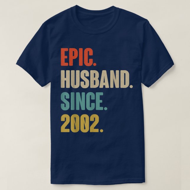 20th Wedding Aniversary Gift  Him Epic Husband Sin T-Shirt (Design Front)