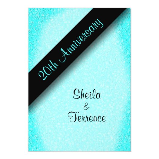 20th Wedding Anniversary 5x7 Paper Invitation Card