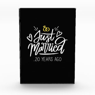 20th Wedding Anniversary Acrylic Award