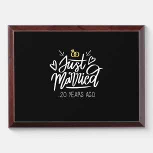 20th Wedding Anniversary Award Plaque