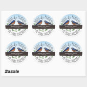 20th Wedding Anniversary, Bluebirds of a Feather Classic Round Sticker (Sheet)