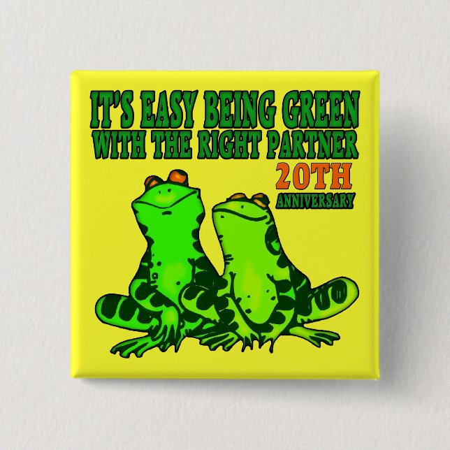 20th Wedding Anniversary Buttons (Front)