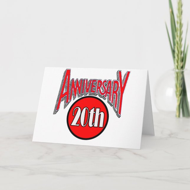 20th Wedding Anniversary Card (Front)