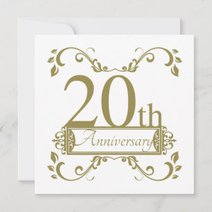20th Wedding Anniversary Card