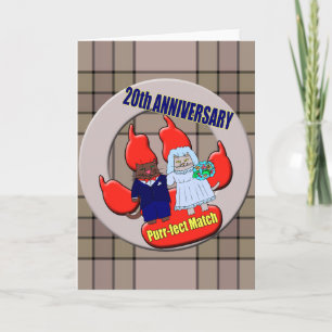 20th Wedding Anniversary Card