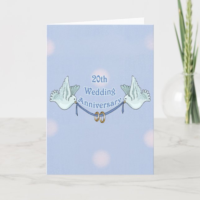20th Wedding Anniversary Card (Front)