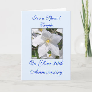 20th Wedding Anniversary Card