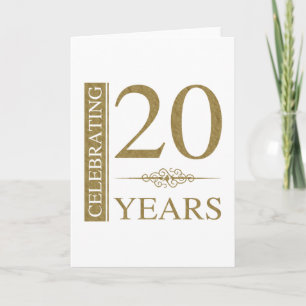 20th Wedding Anniversary Card