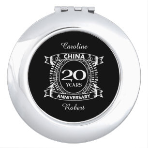 20TH wedding anniversary china Compact Mirror