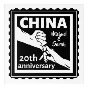 20th wedding anniversary China traditional Acrylic Print