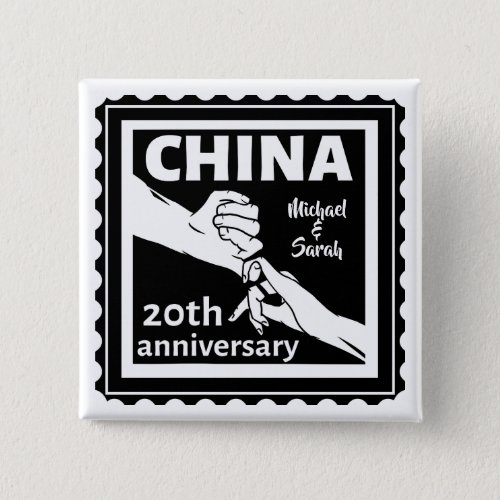 20th wedding anniversary China traditional Button
