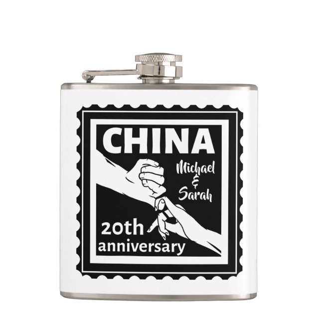 20th wedding anniversary China traditional Flask (Front)
