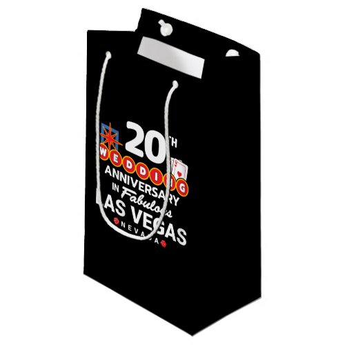 20th Wedding Anniversary Couples Las Vegas Trip Small Gift Bag