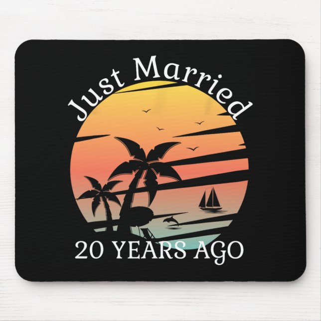 20th Wedding Anniversary Cruise Just Married 20 Ye Mouse Pad (Front)
