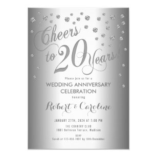  20  Year  Anniversary  Invitations  Zazzle