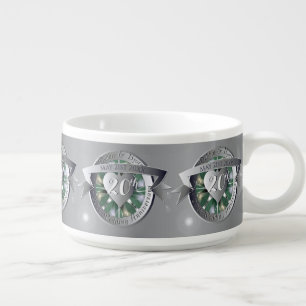 20th Wedding Anniversary Emerald Platinum  Bowl
