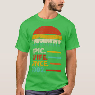 20th Wedding Anniversary for Her Epic Wife Since 2 T-Shirt