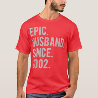 20th Wedding Anniversary For Him  Epic Husband Sin T-Shirt