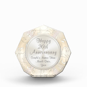 20th Wedding Anniversary Gift for Wife Personalize