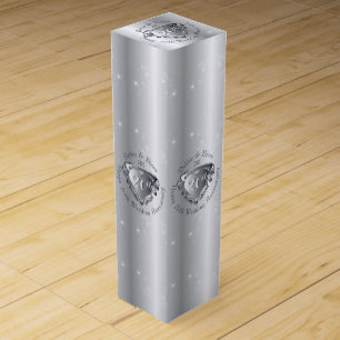 20th Wedding Anniversary Heart Emblem Wine Box