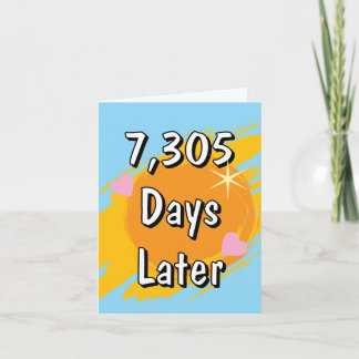 20th wedding anniversary in days twenty years card