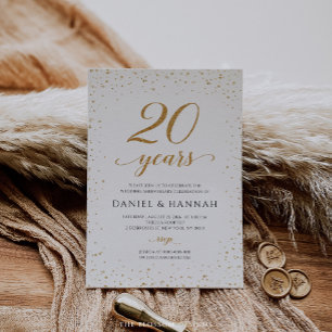 20th Wedding Anniversary Invitation - GAC24c