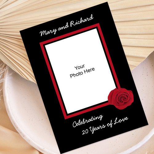 20th Wedding Anniversary  Invitation -- Photo