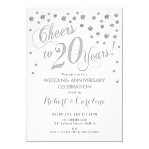  20  Year  Anniversary  Invitations  Zazzle