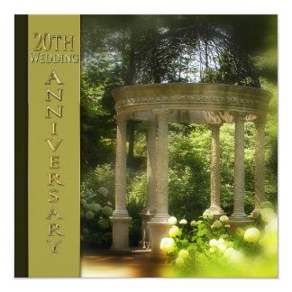 20th Wedding Anniversary Invitations - Gazebo