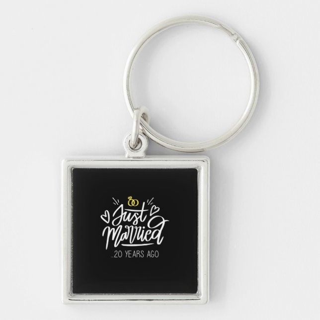 20th Wedding Anniversary Keychain (Front)