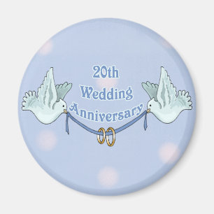 20th Wedding Anniversary Magnet