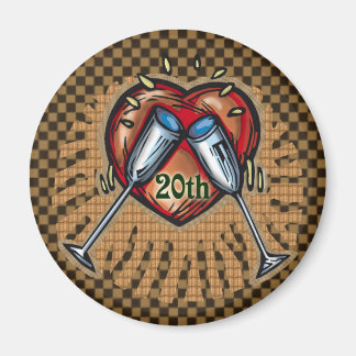 20th Wedding Anniversary Magnet