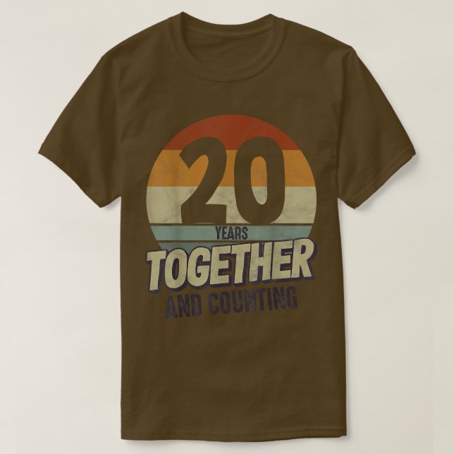 20th Wedding Anniversary Marriage Couples 20 Years T-Shirt (Design Front)