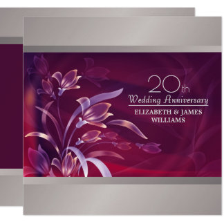 20th Wedding Anniversary Party Invitations