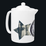 20th Wedding Anniversary Platinum 2 Star Photos  Teapot<br><div class="desc">Everyone deserves a heart emblem to mark their milestones and for your 20th wedding anniversary is no different accept you've reached a platinum two decades! So, I've designed a metal-like medallion digital image for just that. I'm also available for any customization or custom illustration made just for you. Please message...</div>