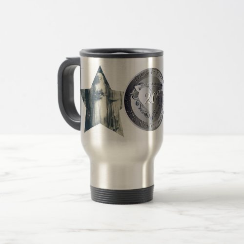 20th Wedding Anniversary Platinum 2 Star Photos  Travel Mug