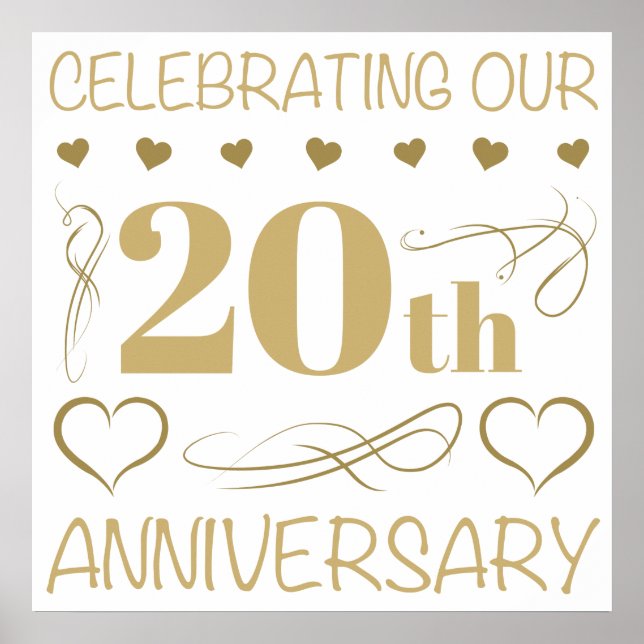 20th Wedding Anniversary Poster (Front)