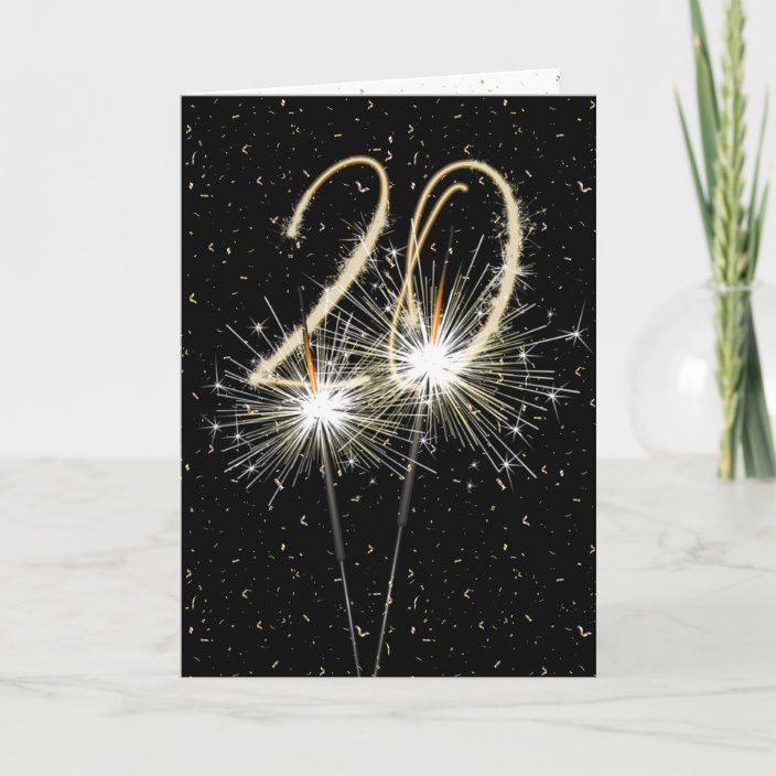 20th wedding anniversary sparklers card | Zazzle.com