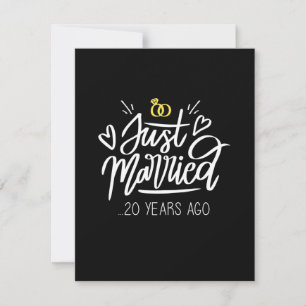 20th Wedding Anniversary Thank You Card