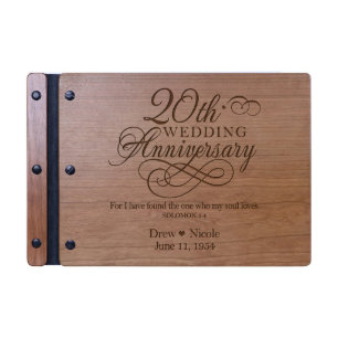 20th Wedding Anniversary Unique Guest Book