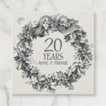 20th Wedding Anniversary vintage antique stylish