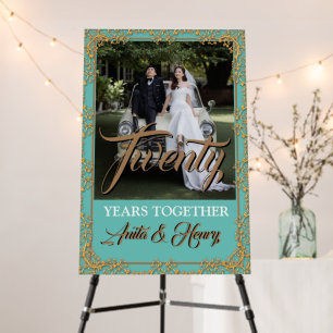 20th Wedding Anniversary Welcome Sign
