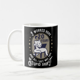 20Th Work Anniversary 20 Years Employee Anniversar Coffee Mug