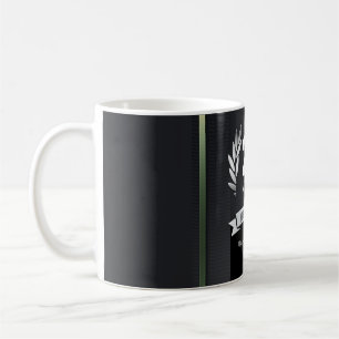 20th Year Anniversary Coffee Mug Black Whit Gray