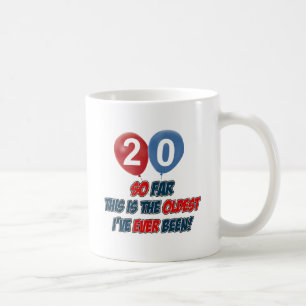 20th year birthday designs coffee mug