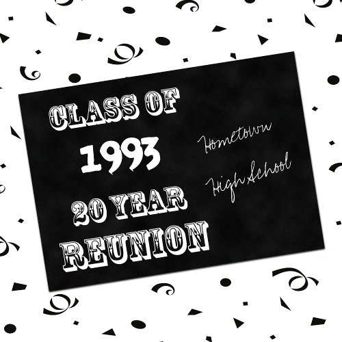 20th Year Class Reunion Invitation