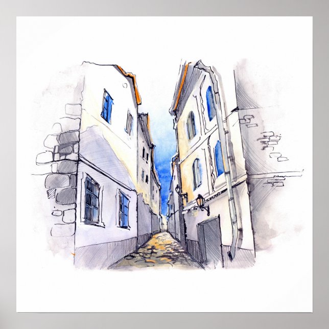 20x20 Abstract City Scene Wall Art (Front)